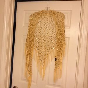 Gold sequined shawl